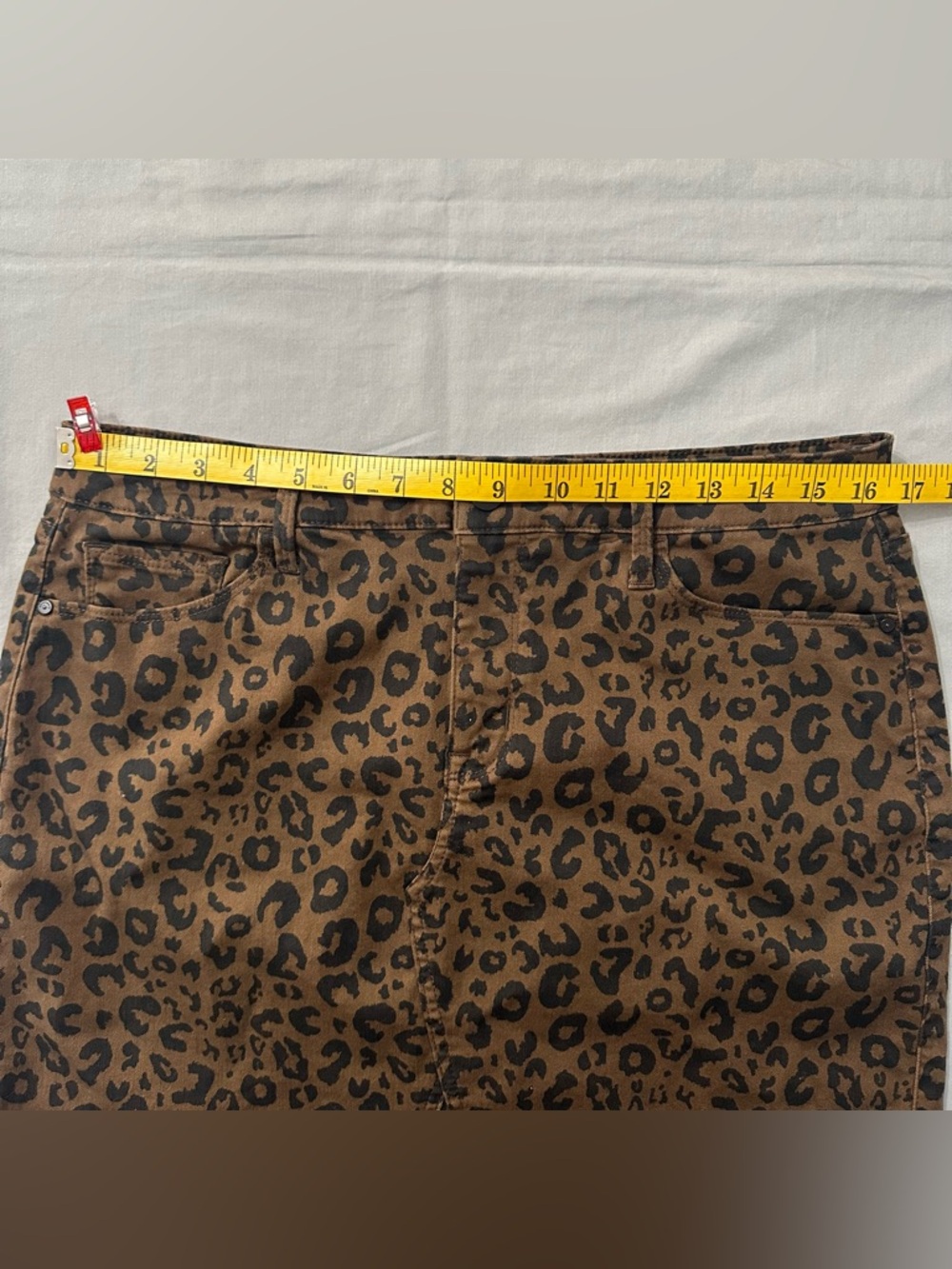 Sanctuary Leopard Print Stretch Mini Skirt Size 30 - Picture 13 of 14